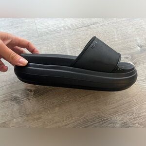 New REEF platform sandals. Worn one time in the backyard.